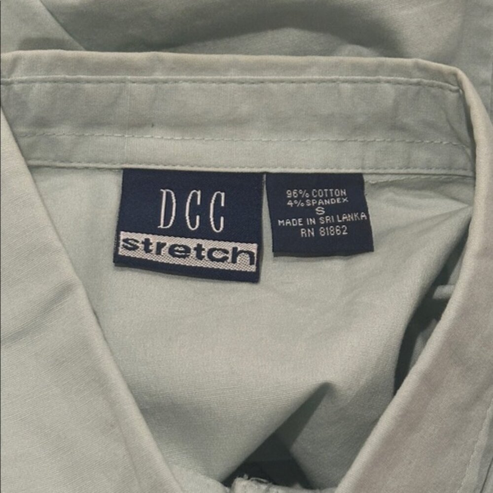 Vintage DCC cotton sleeveless tailored fitted stretch collar button down blouse - Picture 12 of 13